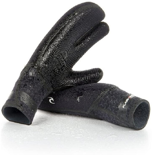 Rip Curl Flashbomb 5/3 Finger Gloves, Small, Black/Black