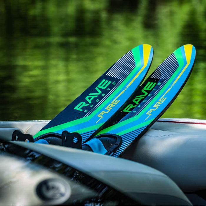 RAVE Sports Pure Combo Water Skis - Adult Black/Blue