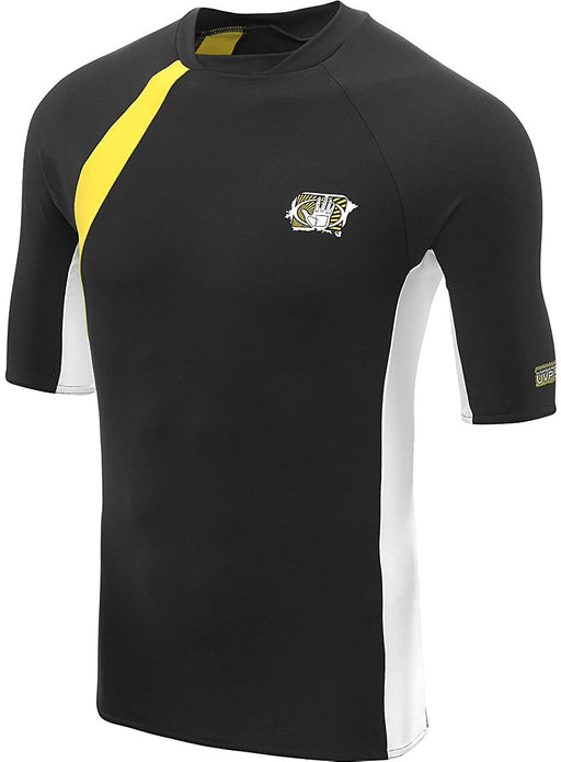 Body Glove Men's Performance Short Arm Rashguard, Silver/Black, XX-Large