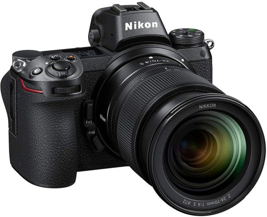 Nikon Z6 24.5MP FX-Format 4K Mirrorless Camera with NIKKOR Z 24-70mm f/4 S Lens Bundle with Sony 120GB Memory Card, Photo and Video Backpack for Mirrorless and DSLR Cameras and Drones