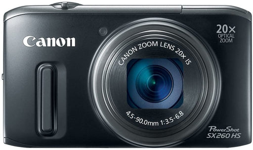 Canon PowerShot SX260 HS 12.1 MP CMOS Digital Camera with 20x Image Stabilized Zoom 25mm Wide-Angle Lens and 1080p Full-HD Video (Black) (OLD MODEL)