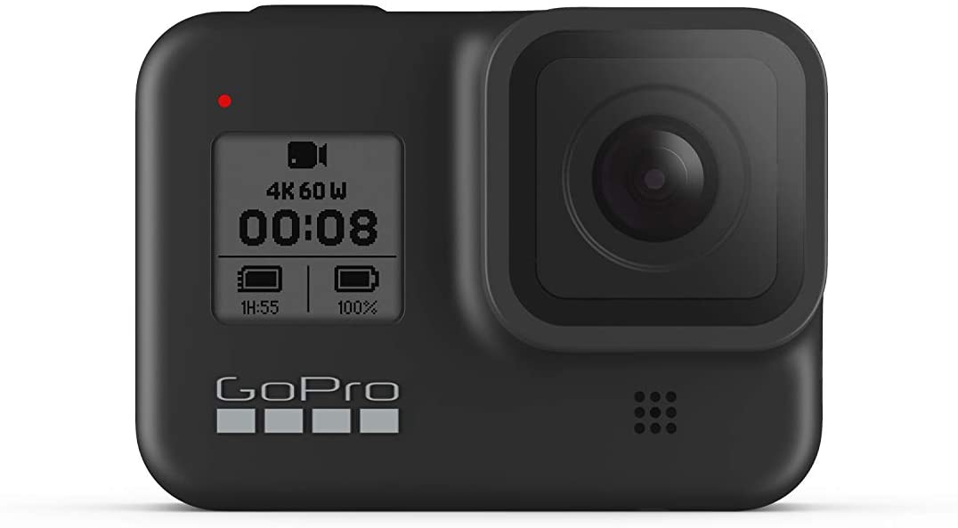GoPro HERO8 Black Waterproof Action Camera with Touch Screen 4K Ultra HD Video 12MP Photos 1080p Live with Accessory Bundle - 1 Additional GoPro USA Batteries + PNY 64GB U3 microSDHC Card