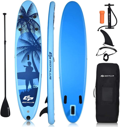 Goplus 9.8'/10'/11' Inflatable Stand Up Paddle Board, 6.5” Thick SUP with Premium Accessories and Carry Bag, Wide Stance, Bottom Fin for Paddling, Surf Control, Non-Slip Deck