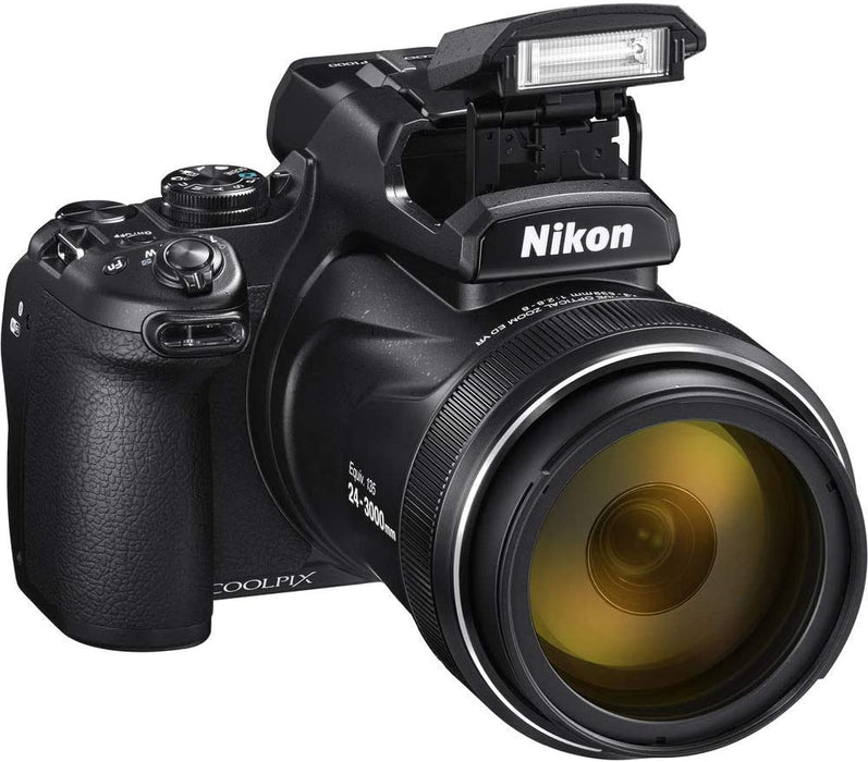 Nikon COOLPIX P1000 Digital Camera (International Model) Includes Tripod, Carrying Case, LED Light and Cleaning Kit