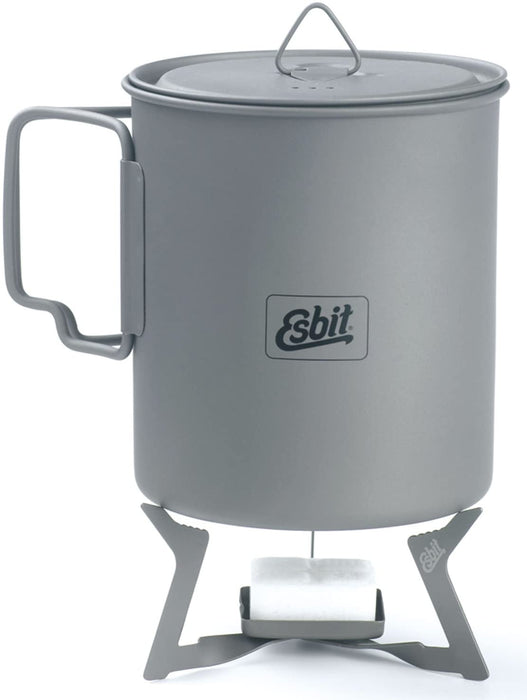 Esbit 11.5g (0.4 Ounce) Ultralight Folding Titanium Stove for Use with Solid Fuel Tablets