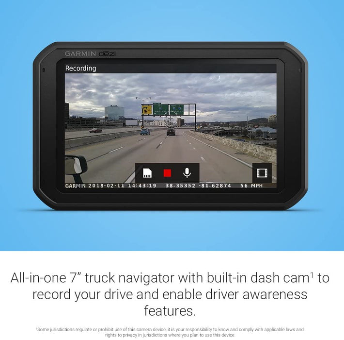 Garmin dēzl 780 LMT-S GPS Truck Navigator, 010-01855-00 & Portable Friction Mount - Frustration Free Packaging