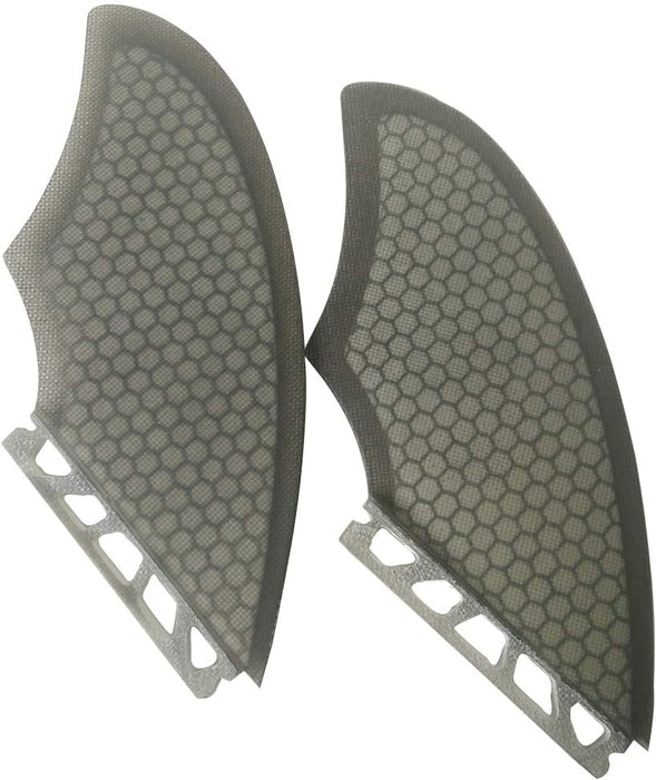 UPSURF Fiberglass Honeycomb Keel fin 2 fins surf Thruster K2 Black/White （FCS&Future&FCS2）