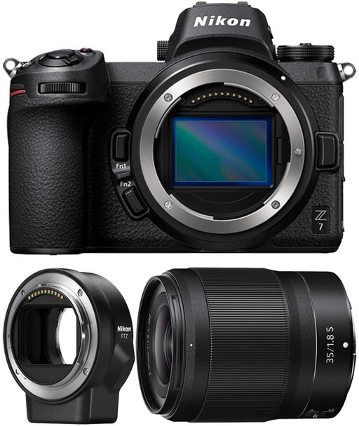 Nikon Z7 45.7MP FX-Format 4K Mirrorless Camera w/ 35mm Lens + FTZ Mount Adapter