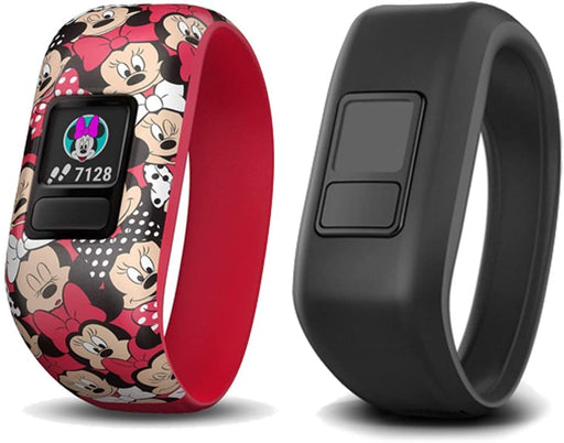 Garmin Vivofit Jr 2 with Two Stretchy Bands (Minnie Mouse & Black)