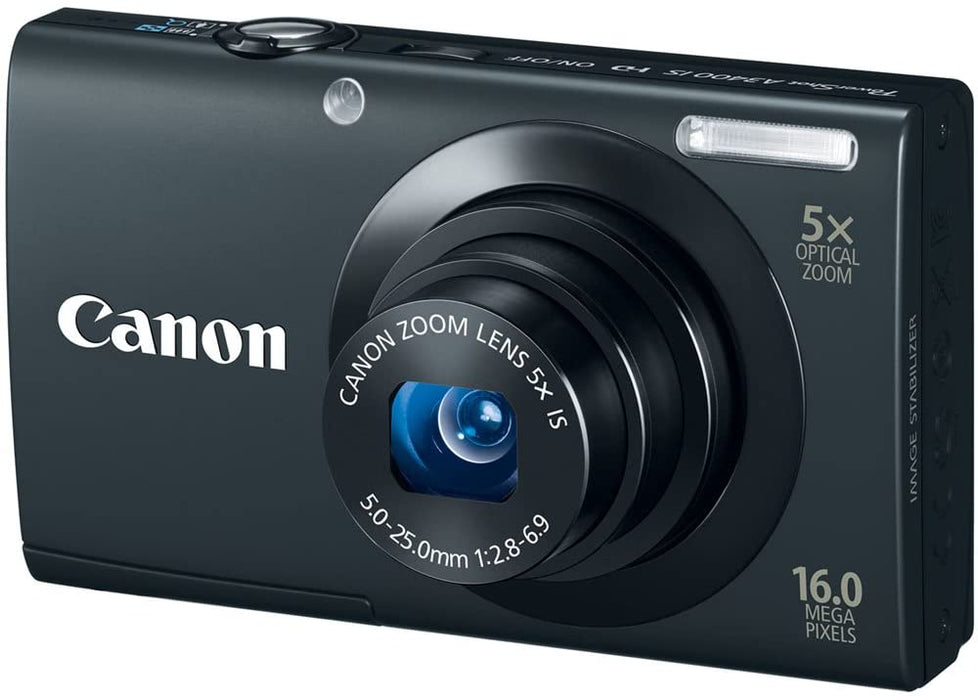 Canon PowerShot A3400 IS 16.0 MP Digital Camera with 5x Optical Image Stabilized Zoom 28mm Wide-Angle Lens with 720p HD Video Recording and 3.0-Inch Touch Panel LCD (Black)