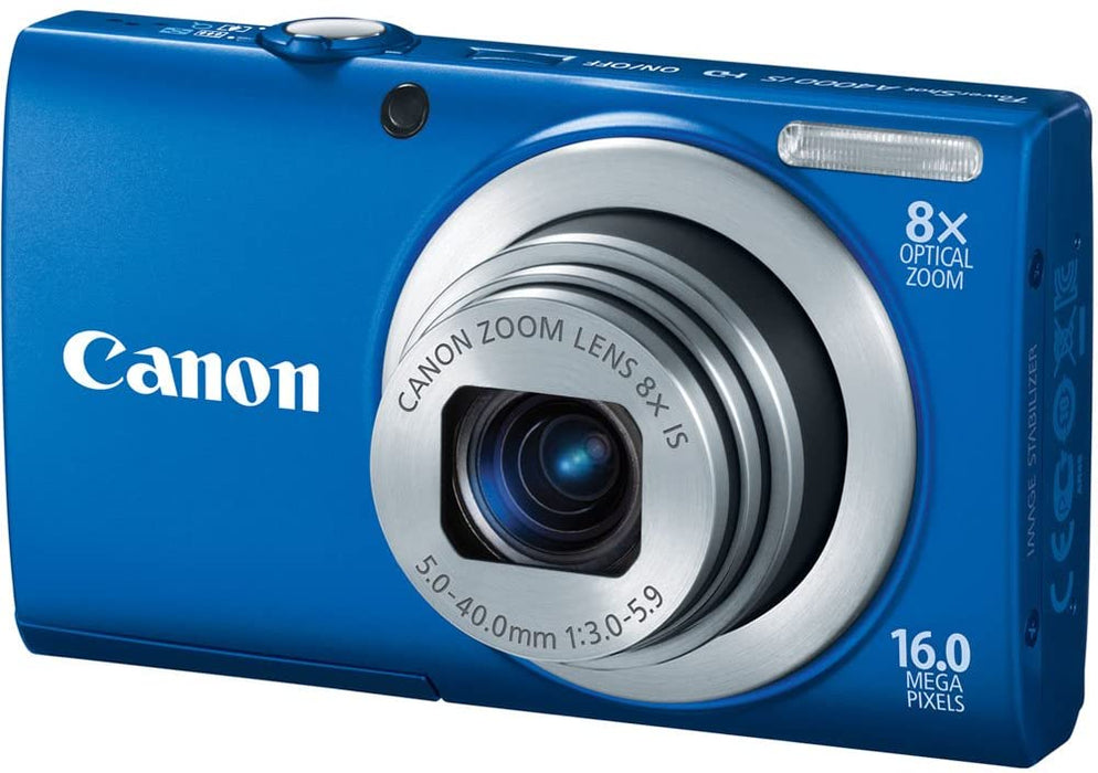 Canon PowerShot A4000IS 16.0 MP Digital Camera with 8x Optical Image Stabilized Zoom 28mm Wide-Angle Lens with 720p HD Video Recording and 3.0-Inch LCD (Black)