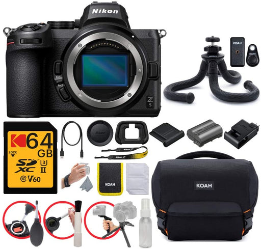 Nikon Z5 Mirrorless Camera with 64GB and Accessory Bundle (4 Items)
