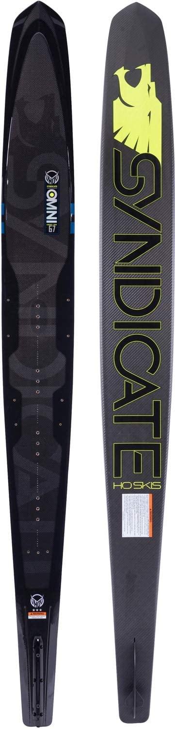 HO Syndicate Omni Slalom Waterski Carbon/Neon Yellow 67in