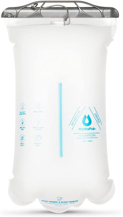 Hydrapak Shape-Shift Low-Profile BPA Free Water Bladder/Reservoir for Hydration Backpacks, High Flow Bite Valve, Safe & Reliable