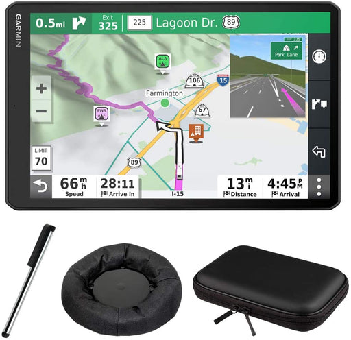 Garmin RV 1090 10" RV GPS Navigator (010-02425-05) with 10" Hard Shell Carrying Case & Deco Gear Universal Weighted GPS Navigation Dash-Mount + Touch Screen Stylus Pen with Pocket Clip Bundle