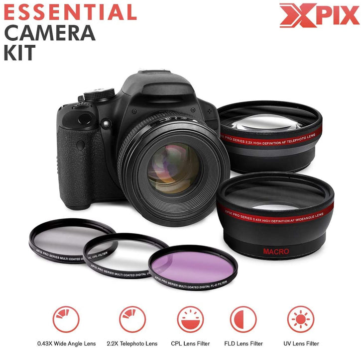 Nikon D3500 DSLR Camera with AF-P DX NIKKOR 18-55mm f/3.5-5.6G VR Lens + 32GB Card, Flash, Tripod, and Bundle