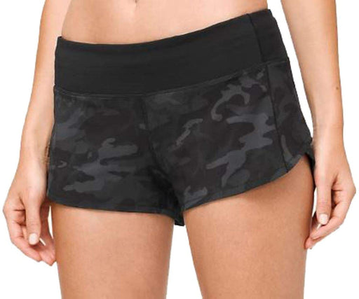 Lululemon Speed UP LR Short 2.5 - FPOM/BLK (Flash Pleat Orange Multi/Black) (6)