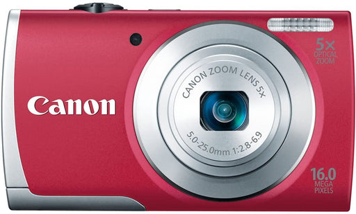 Canon PowerShot A2600 16.0 MP Digital Camera with 5x Optical Zoom and 720p Full HD Video Recording (Red) (OLD MODEL)