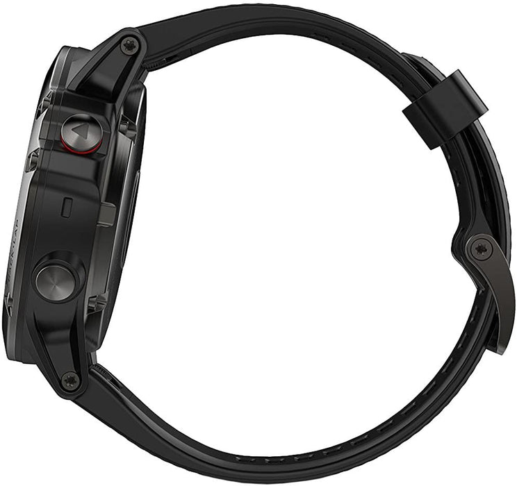 Garmin Fenix 5X Sapphire Multisport 51mm GPS Watch - Slate Gray with Black Band (010-01733-00) + 1 Year Extended Warranty