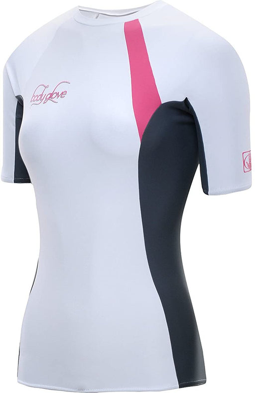 Body Glove Women's Performance Short Arm Rashguard, White/Ash, X-Large