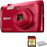 Nikon A300 Coolpix Camera (Red) with 32 GB Memory Card-International Model