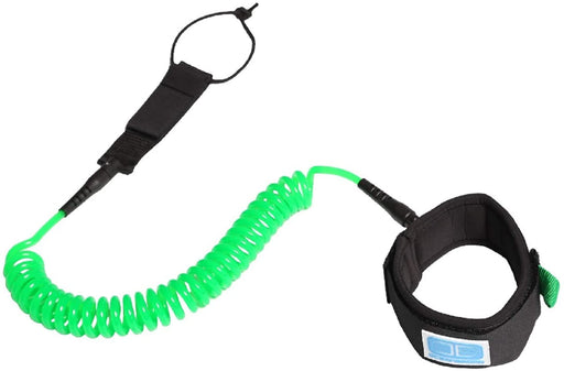 OCEANBROAD 10' Coiled Leash for Paddle Board Surfboard SUP Leash Leg Rope with Adjustable Thigh Ankle Cuff