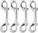AOWESM 4 Packs Zinc Alloy Double Ended Bolt Snap Hooks Nickel Plated Double Sided Trigger Chain Metal Clip Scuba Diving Clips Key Holder Security New