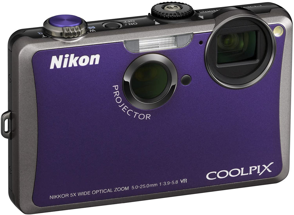 Nikon Coolpix S1100pj 14 MP Digital Camera with 5x Wide Angle Optical Vibration Reduction (VR) Zoom and 3-Inch LCD and Built-in Projector (Silver)