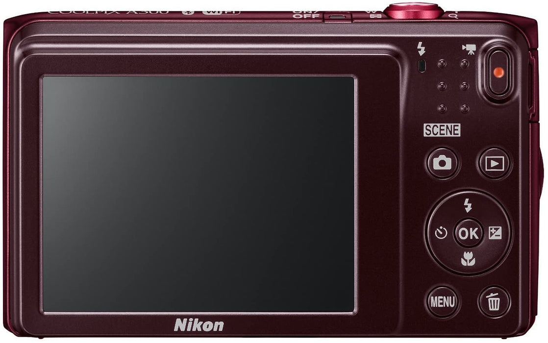 Nikon Coolpix 300 20MP Digital Camera (Pink) International Model