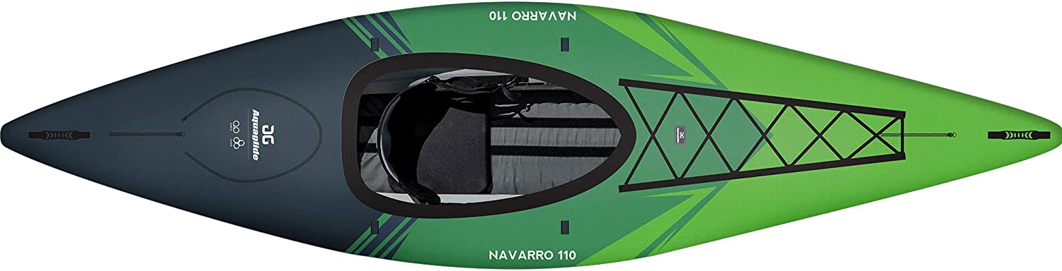 AQUAGLIDE Navarro 110 Convertible Inflatable Kayak with Drop Stitch Floor, Green