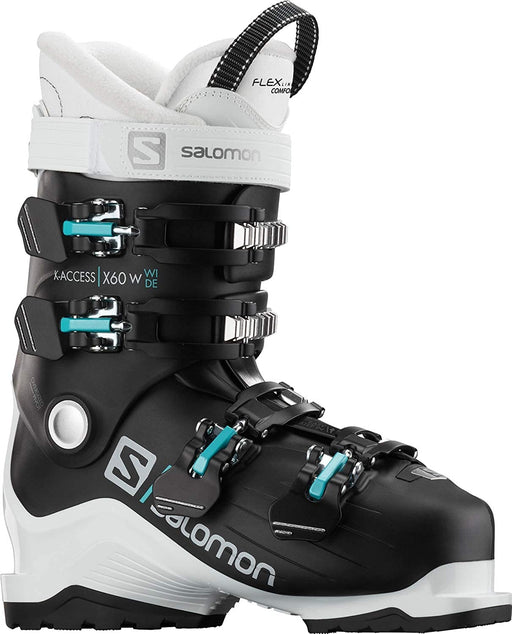 Salomon X Access X60 Wide Womens Ski Boots Black/White Sz 8/8.5 (25/25.5)