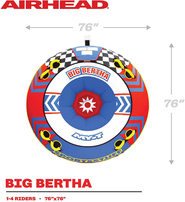 Sportsstuff Big Bertha | 1-4 Rider Towable Tube for Boating
