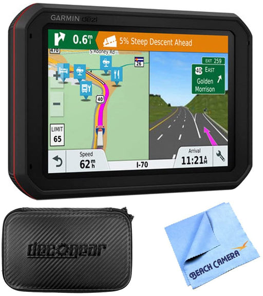 Garmin dezlCam 785 LMT-S GPS Truck Navigator with Built-in Dash Cam (010-01856-00) with Accessories Bundle Includes, Hard EVA Case with Zipper, 7-inch and 1 Piece Micro Fiber Cloth