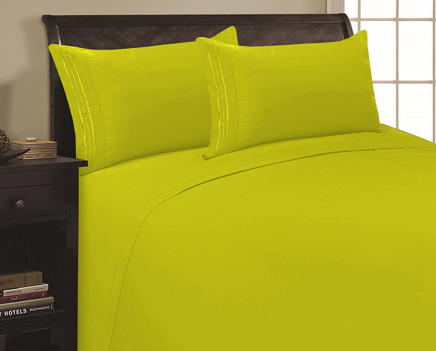 Elegant Comfort 1500 Thread Count Egyptian Quality Wrinkle & Fade Resistant Ultra Soft Luxury 3 pcs Bed Sheet Set