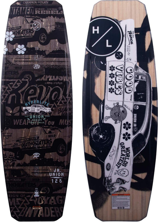 Hyperlite Union Jr. Kids Wakeboard Black/Bamboo 125