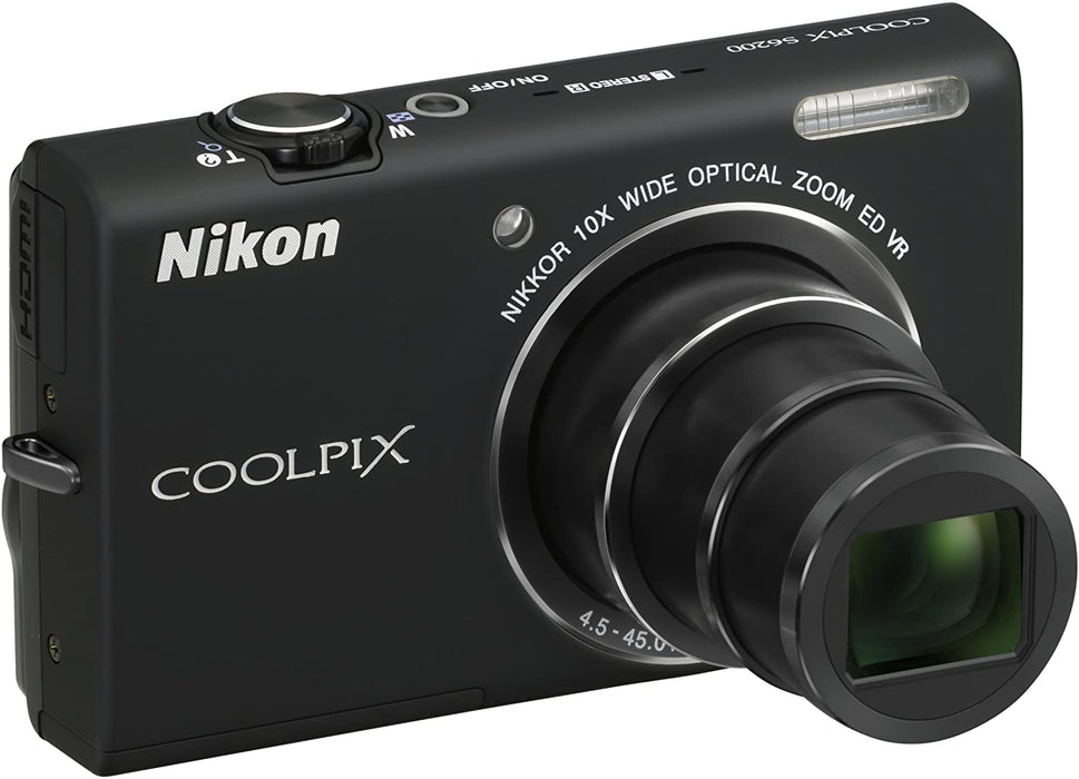 Nikon COOLPIX S6200 16 MP Digital Camera with 10x Optical Zoom NIKKOR ED Glass Lens and HD 720p Video (Silver)