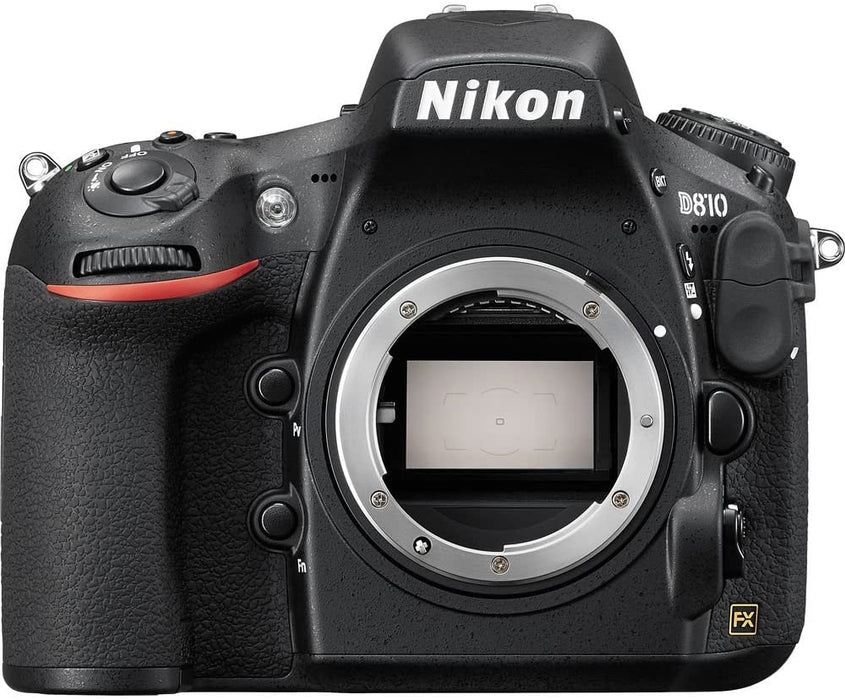 Nikon D810 DSLR Camera (Body Only) (International Model) - 128GB - Case - EN-EL15 Battery - EF530 ST & 12-24mm f/4 DG HSM Art Lens