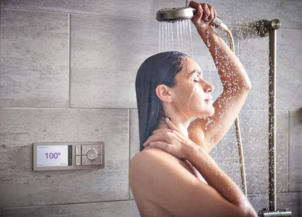 Moen TS3302BL U by Moen Shower Smart Home Connected Digital Bathroom Controller, 2-Outlet, Wall Mounted