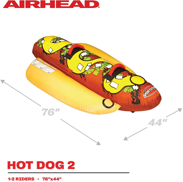 Sportsstuff Hot Dog 2 | 1-2 Rider Towable Tube for Boating