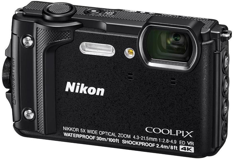 Nikon Coolpix W300 Point & Shoot Camera, Black - Bundle with 32GB SDHC Card, Camera Case, Spare Battery, Table Top Tripod, Compact Charger, Card Reader, Cleaning Kit, Software Package