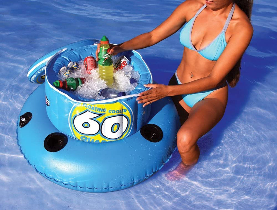 SPORTSSTUFF Inflatable Floating Cooler, 60 Quart