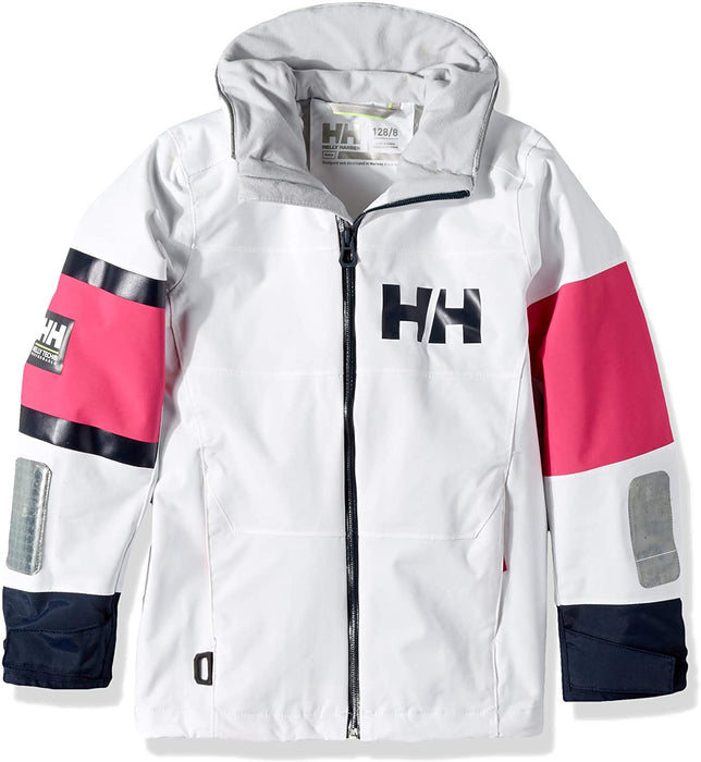 Helly-Hansen unisex-child Jr Salt Coast Waterproof Sailing Rain Jacket With Hood