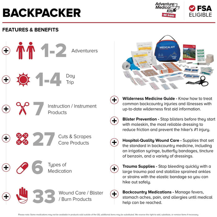Adventure Medical Kits Amk Mountain Backpacker First Aid Kit