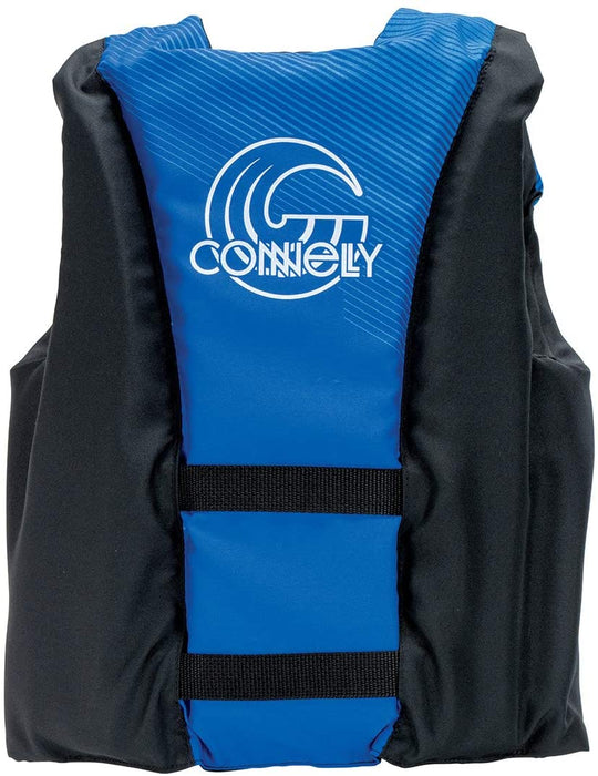 Connelly Coast Guard Approved Nylon Youth Child Water Sport Lake Boating Swimming Life Jacket PFD Vest, Blue/Black