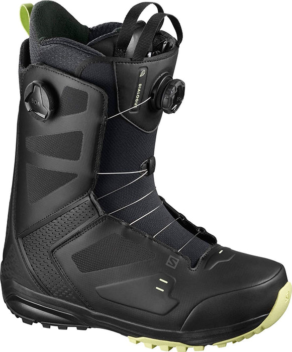 Salomon Dialogue Focus BOA Wide Mens Snowboard Boots Black Sz 12 (30)