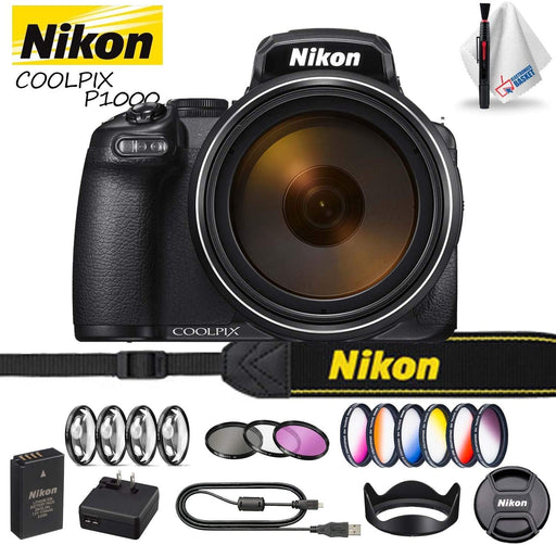 Nikon COOLPIX P1000 Digital Camera (International Model) Includes Filter Kit and Cleaning Kit