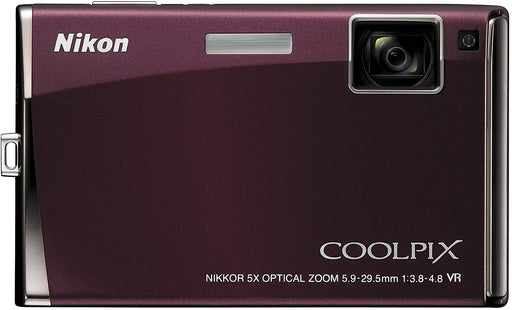 Nikon Coolpix S60 10MP Digital Camera with 5x Optical Vibration Reduction (VR) Zoom (Burgundy)