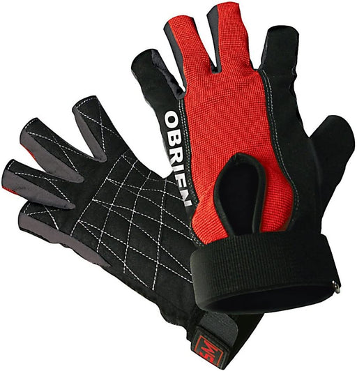 O'Brien Ski Skin 3/4 Waterski Gloves, 2XS Black Red