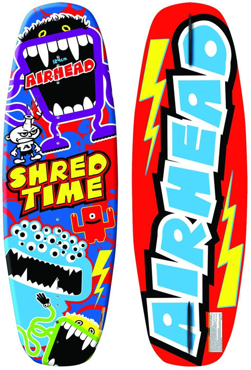 Airhead SHRED TIME WAKEBOARD, Red, Blue, Yellow, Green, Purple (AHW-1030)