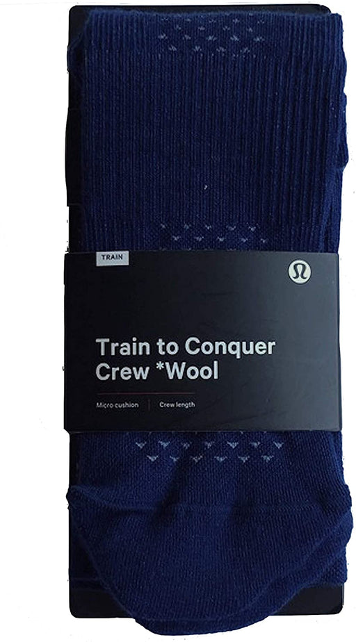 LULULEMON TRAIN TO CONQUER CREW WOOL - MDSW/CHBY (BLUE)
